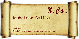 Neuheiser Csilla névjegykártya